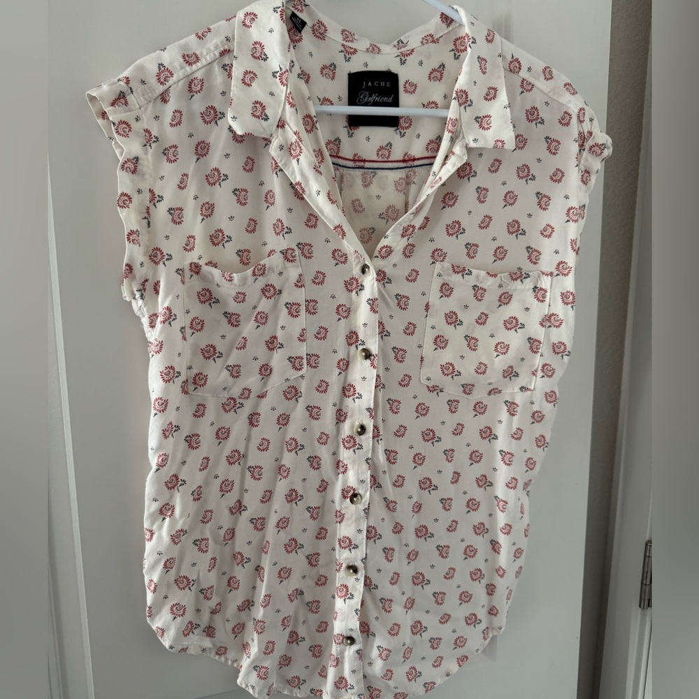 Jachs Girlfriend Red Floral Blouse